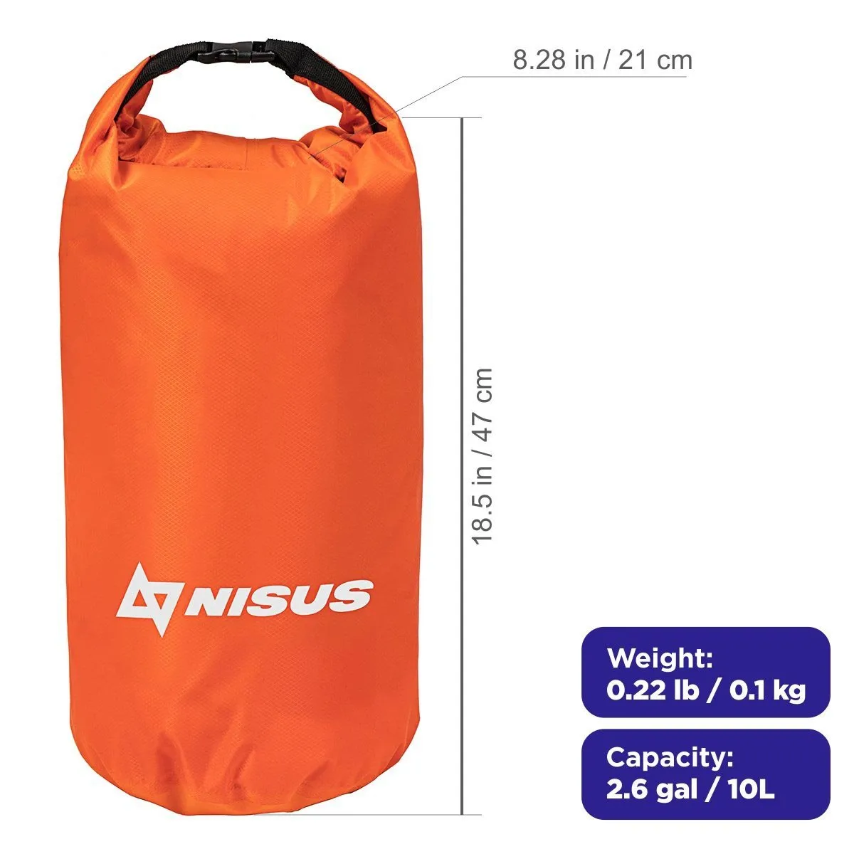 10, 20, 30 L Polyester Waterproof Dry Bags for Fishing, Kayaking