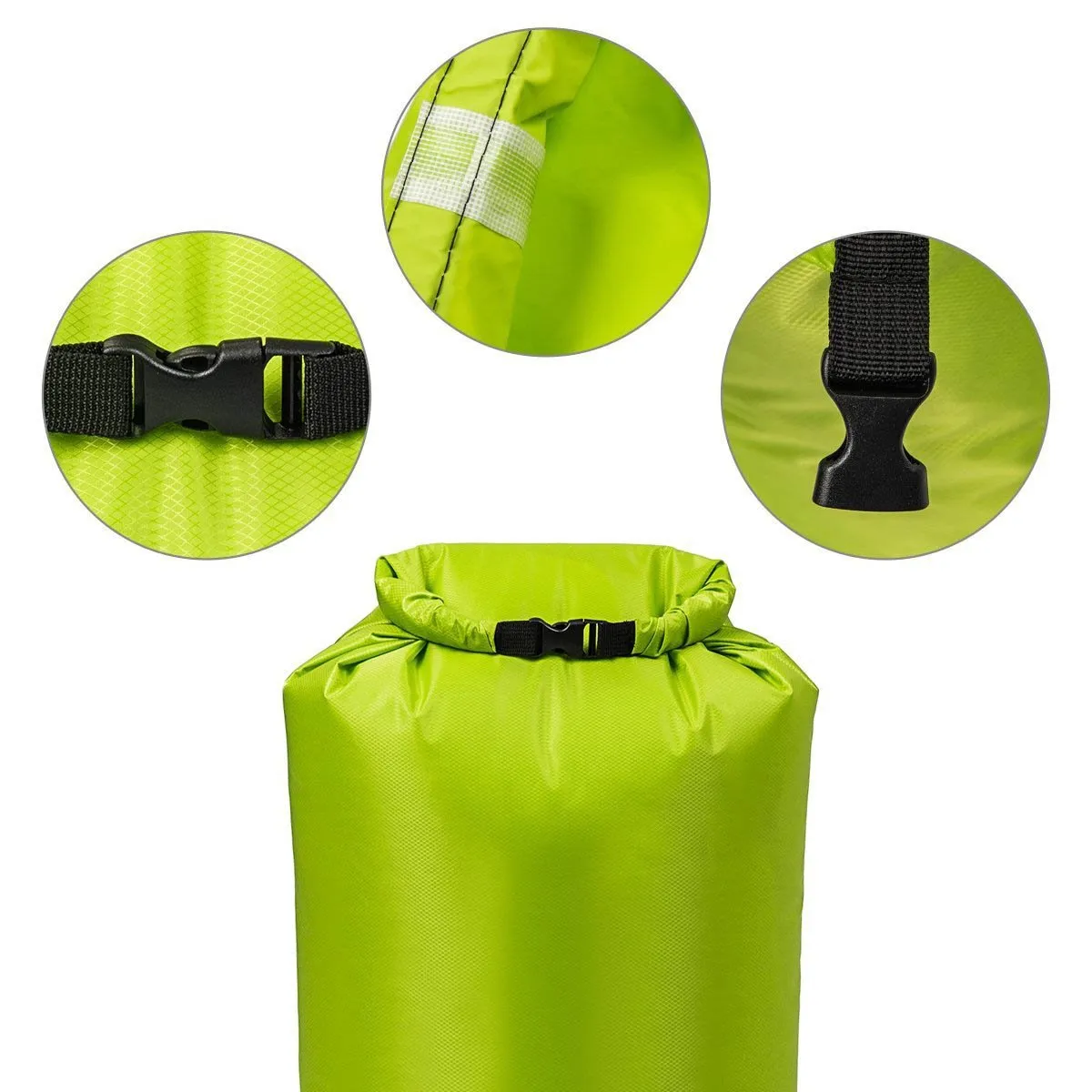 10, 20, 30 L Polyester Waterproof Dry Bags for Fishing, Kayaking