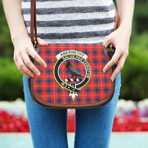 Abernethy Tartan Saddle Bag with Family Crest