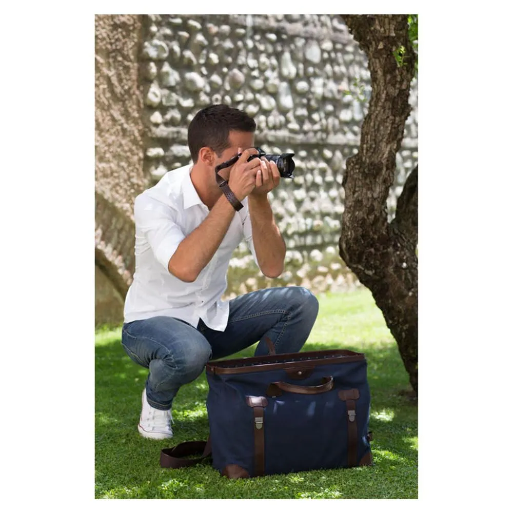 Barber Shop "Razor Cut" Camera Wrist Strap (Grained Brown Leather)