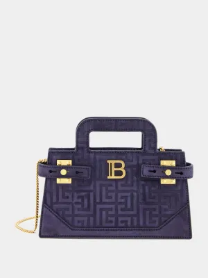 Blue B-Buzz Small Top Handle Suede Handbag