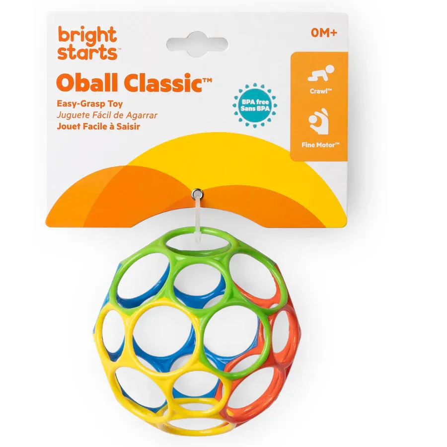 Bright Starts Oball Classic Easy Grasp Toy (Red/Blue/Green/Yellow)