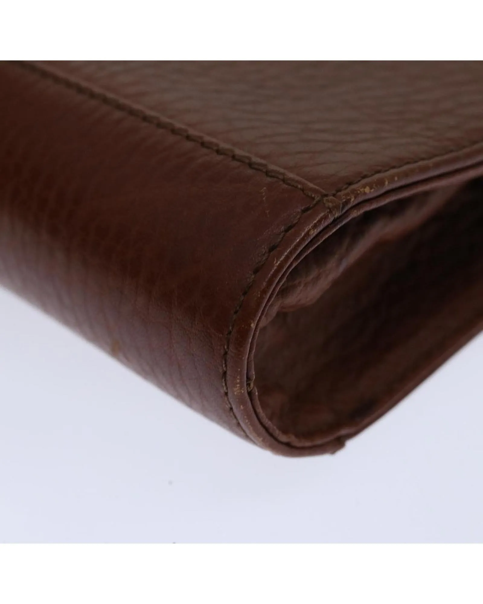 Brown Leather Clutch Bag