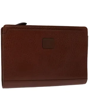 Brown Leather Clutch Bag