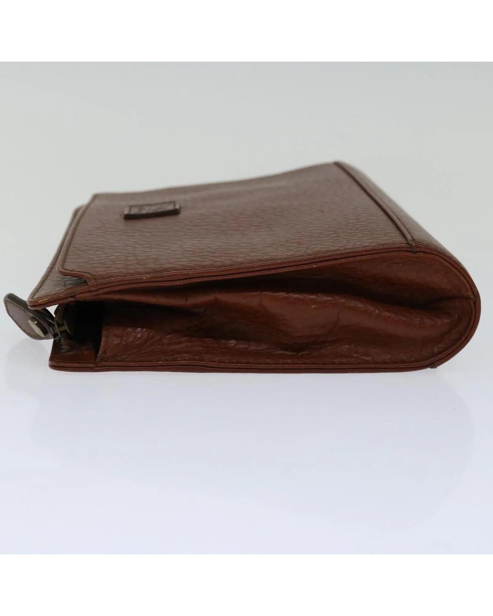 Brown Leather Clutch Bag