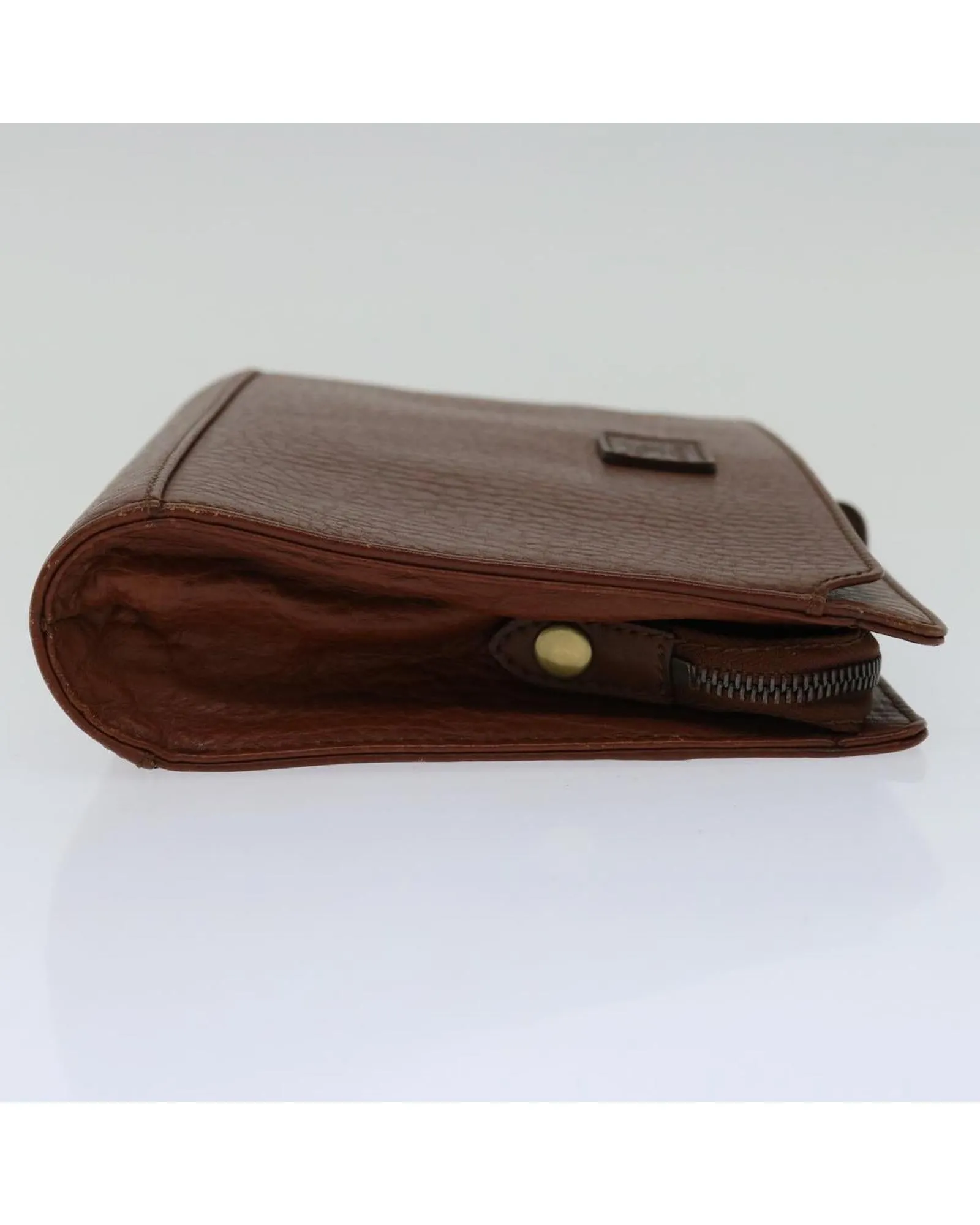 Brown Leather Clutch Bag