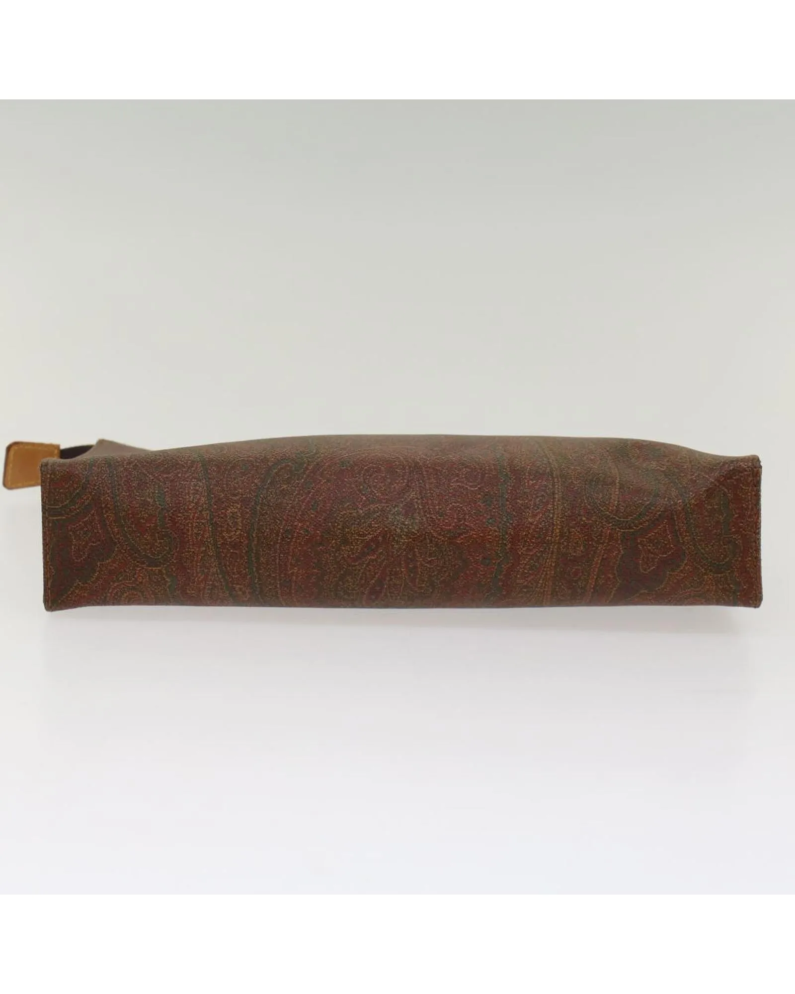 Brown PVC Leather Etro Clutch Bag