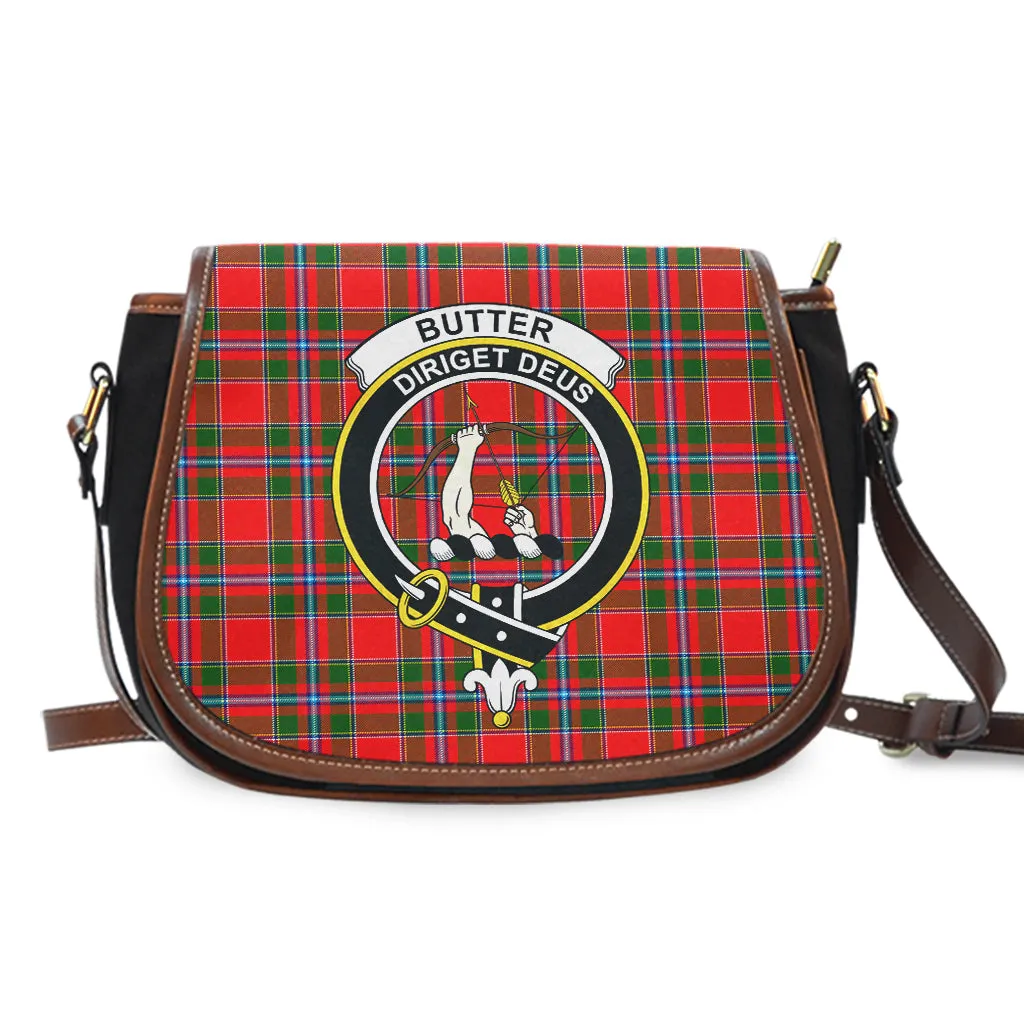 Butter Tartan Saddle Bag with Family Crest