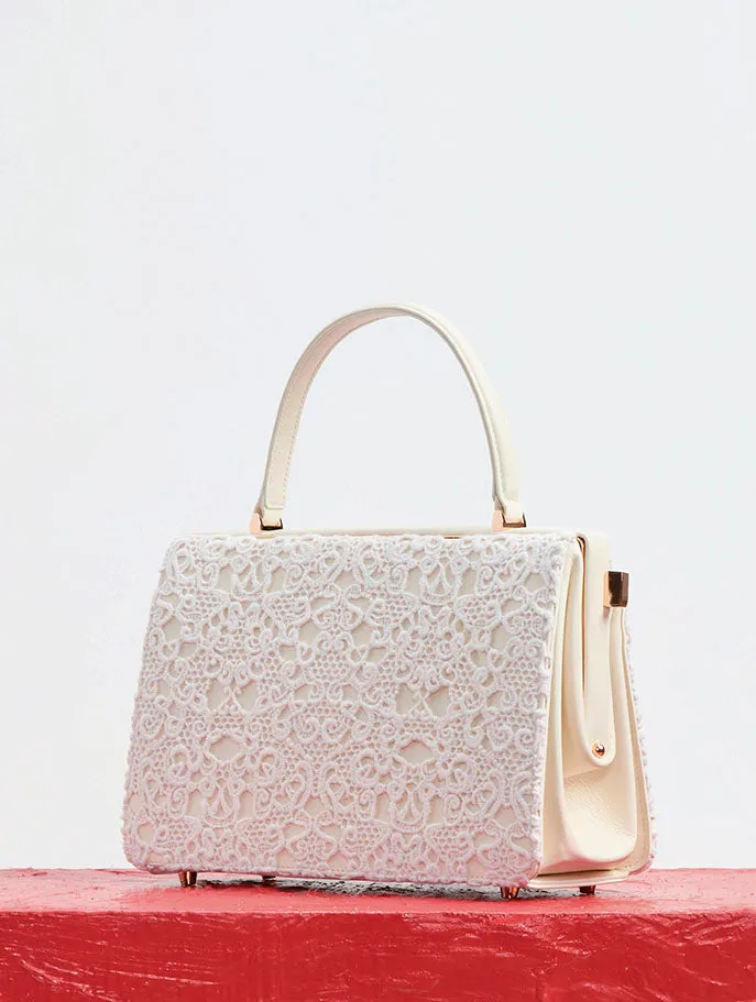 Carrington Bag in Ivory Cashmere Lace