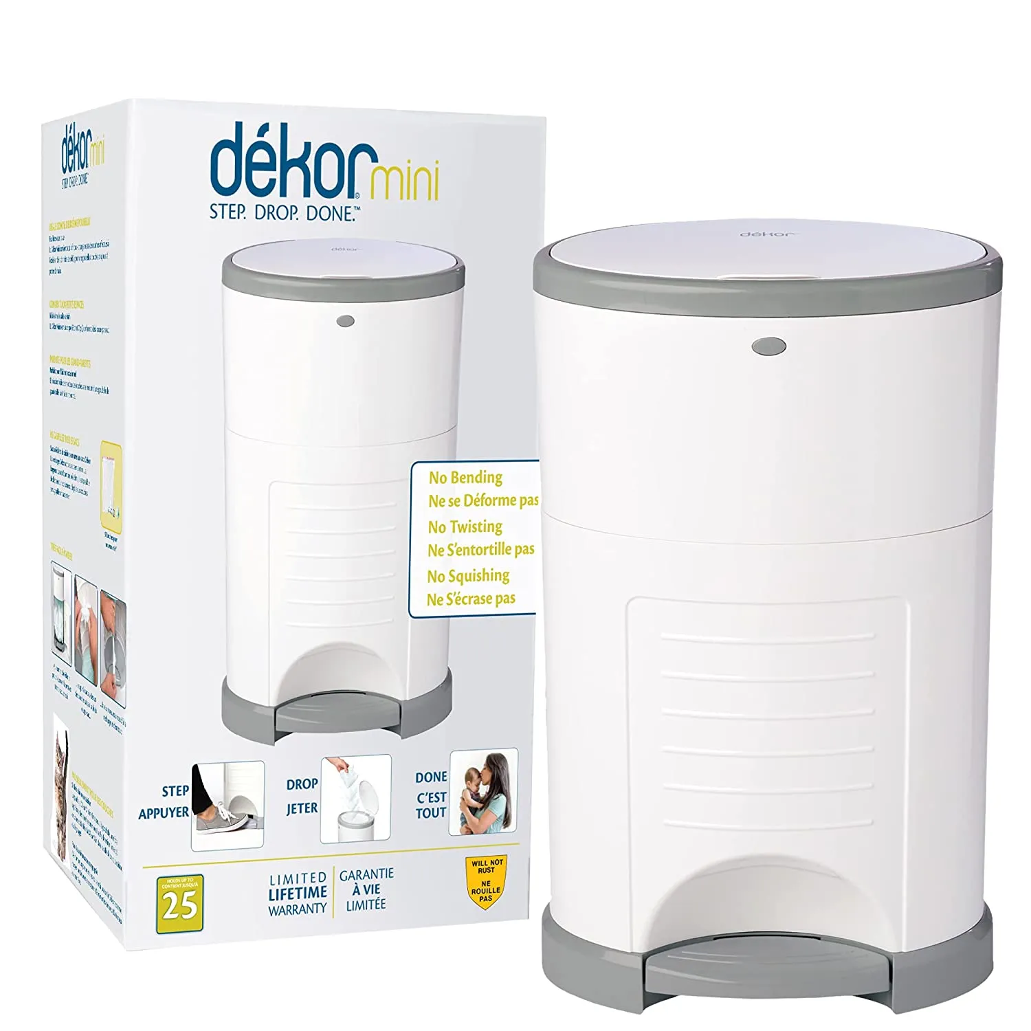 Dekor Mini - Hands Free Diaper Pail