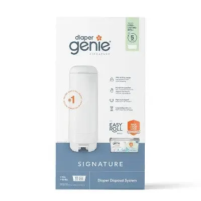 Diaper Genie Signature Pail - White