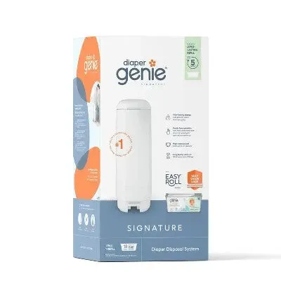 Diaper Genie Signature Pail - White