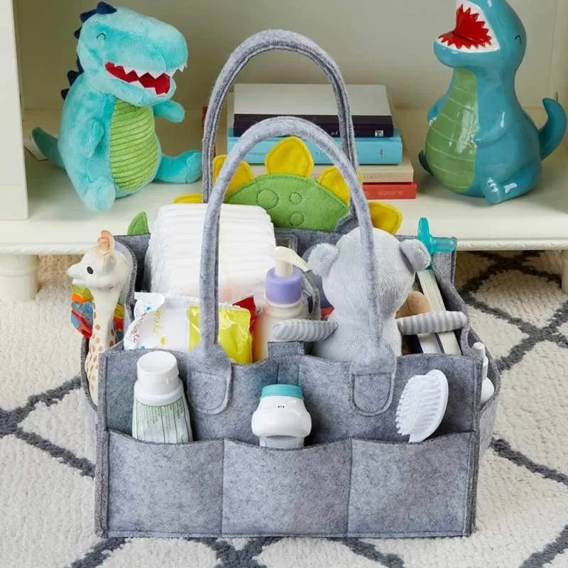 Dinosaur Diaper Caddy Organizer (Personalization Available)