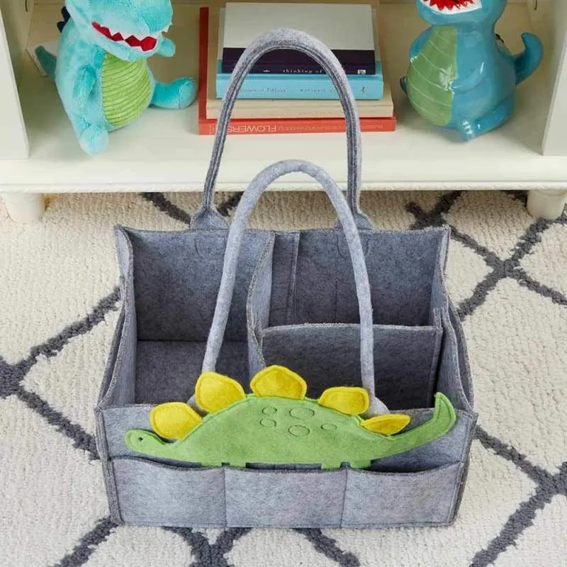 Dinosaur Diaper Caddy Organizer (Personalization Available)