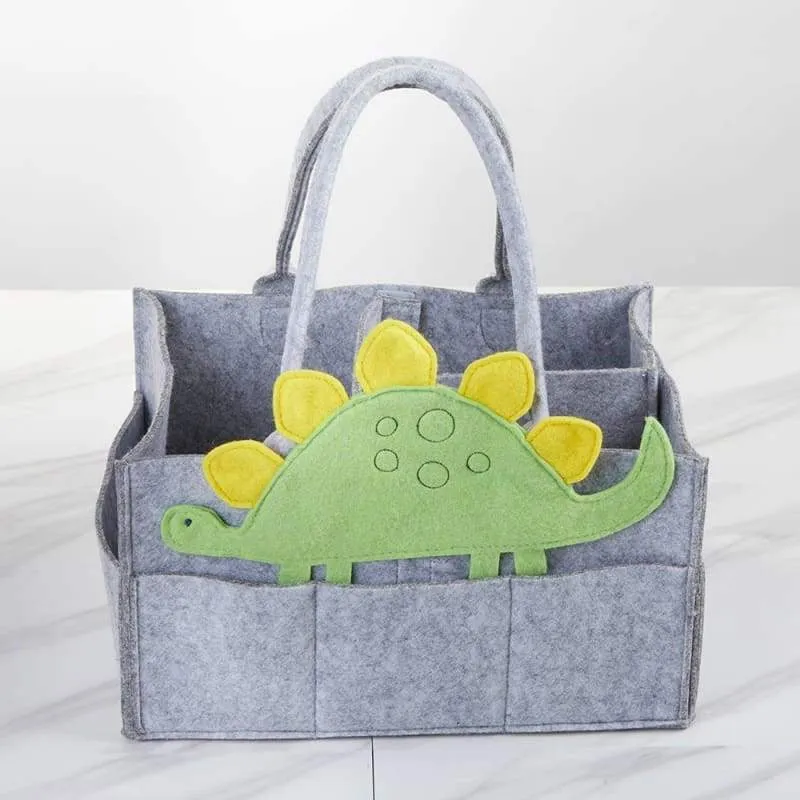 Dinosaur Diaper Caddy Organizer (Personalization Available)