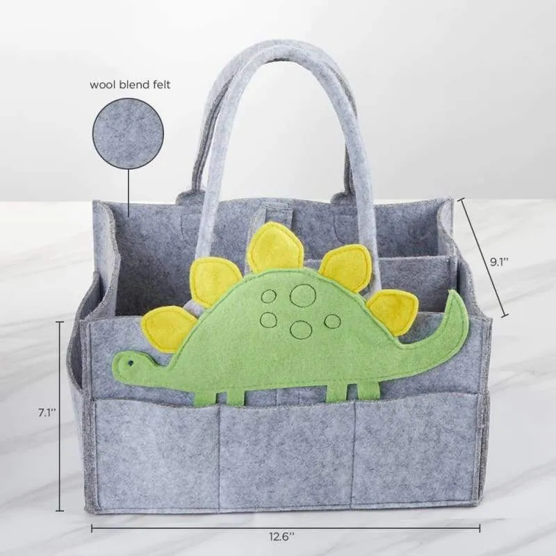 Dinosaur Diaper Caddy Organizer (Personalization Available)