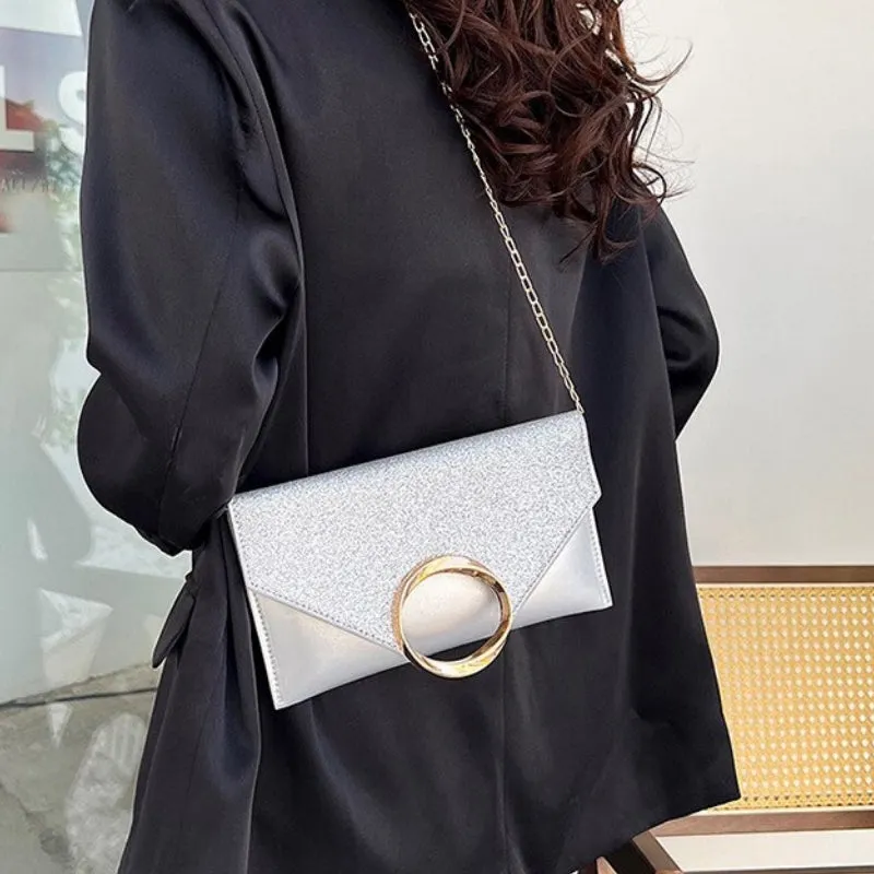 Elegant and Classy Envelope Style Clutch Bags with Chain Strap