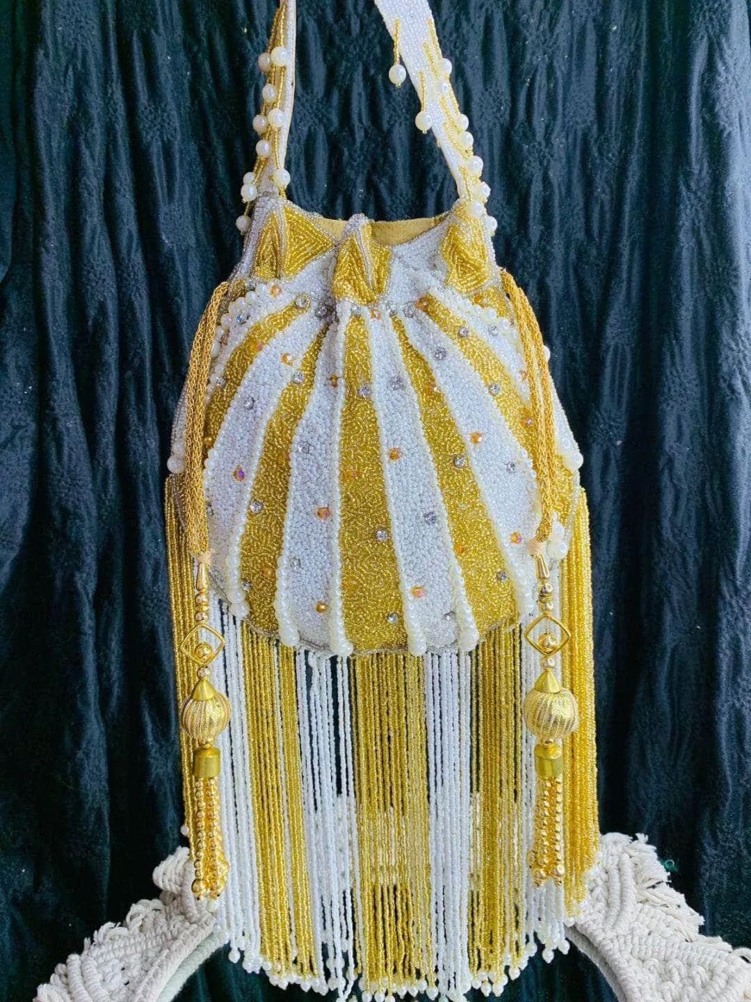 Embellished Pearl Potli Bag