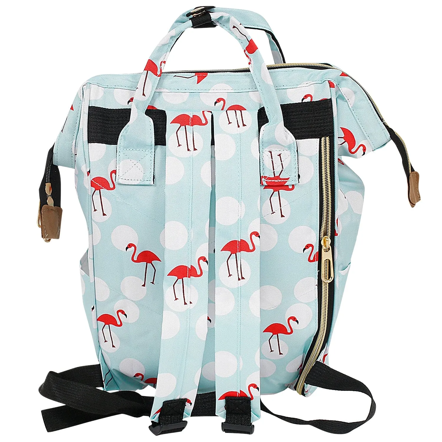 Flamingo Light Blue Diaper Bag