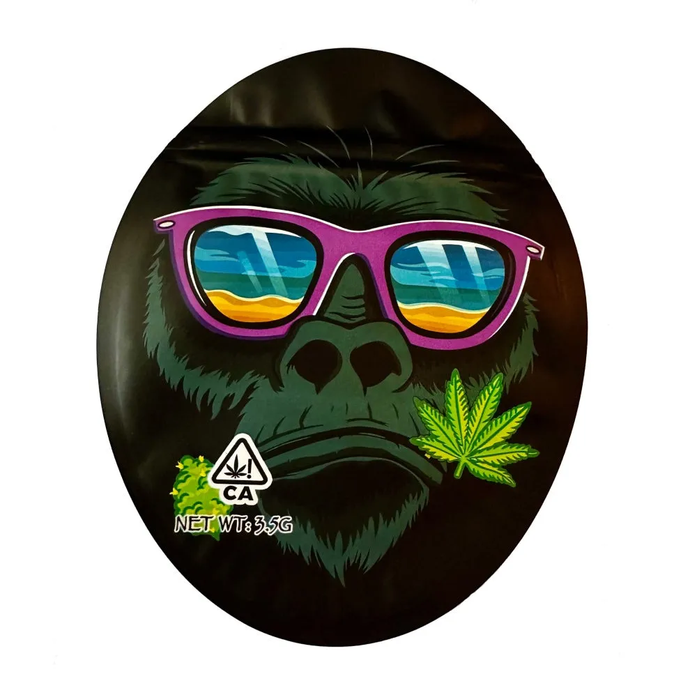 Gorilla Shades - Custom Shape Mylar Bags - 12 x 15cm - Each