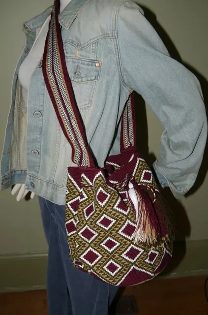 Handmade Colombian Wayuu Mochila Bucket Shoulder Bags