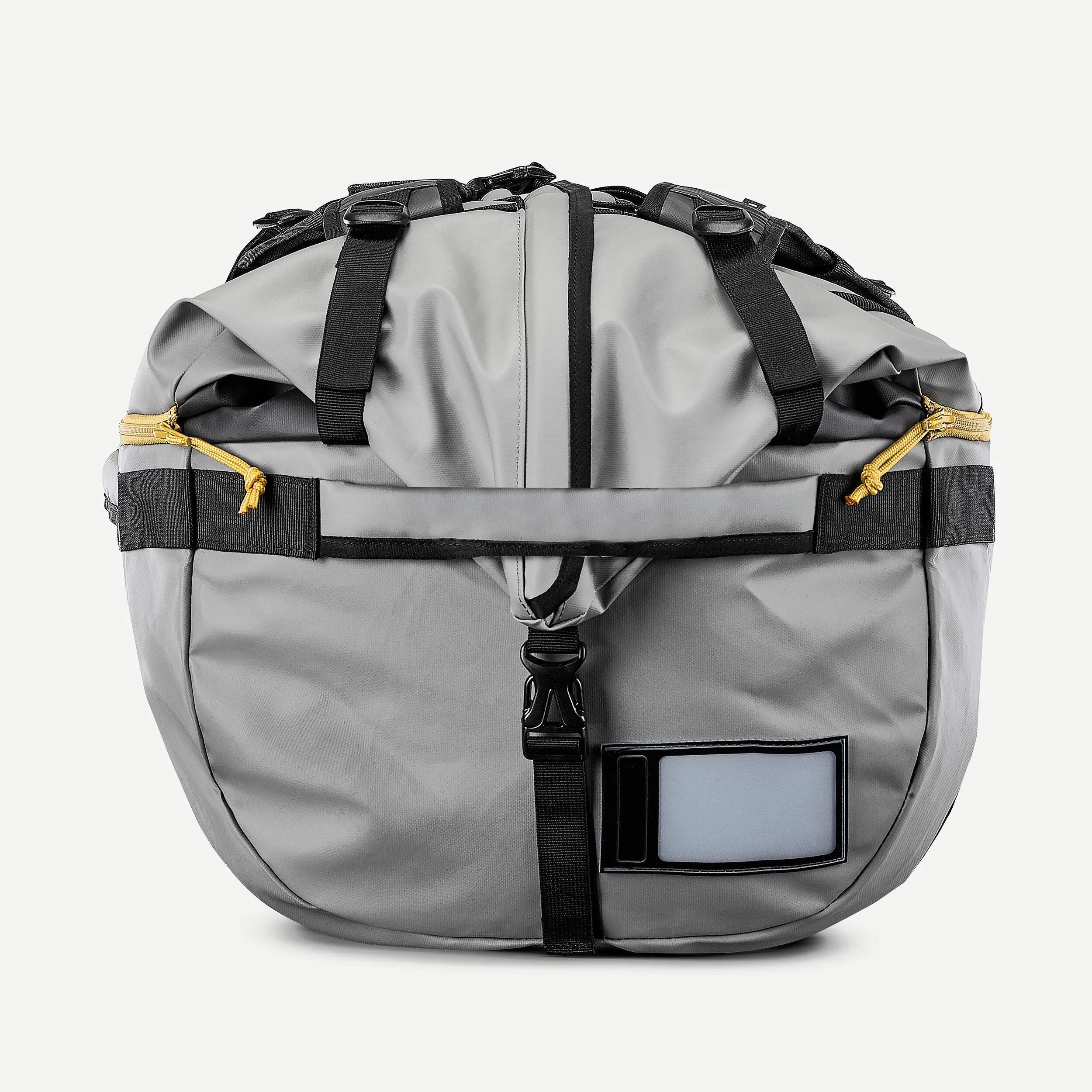 Hiking trunk bag Forclaz Extend 80-120 l, gray khaki/gray carbon