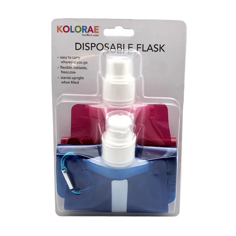 Kolorae 16 oz Blue/Red Polyethylene Flask