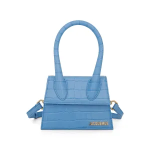 Le Chiquito Moyen Leather Bag in Blue