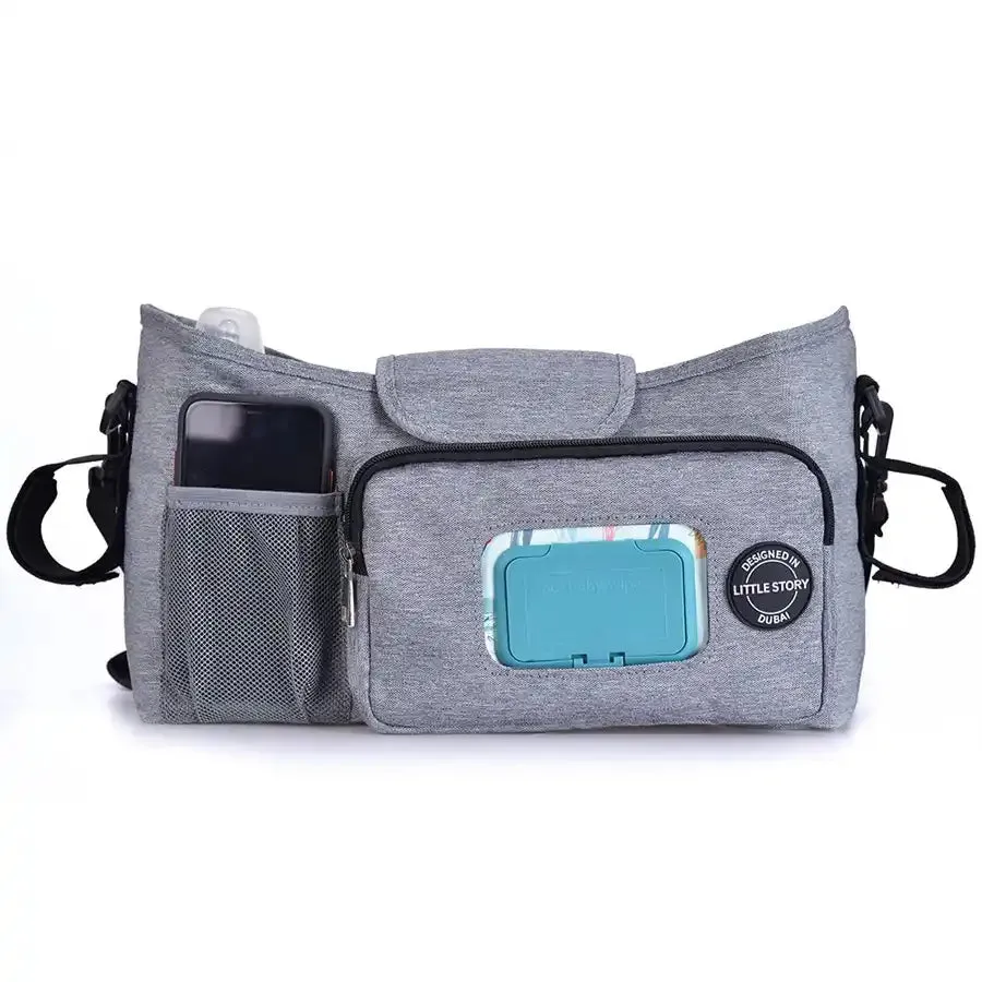 Little Story Stroller Diaper Organizer Bag (Grey)