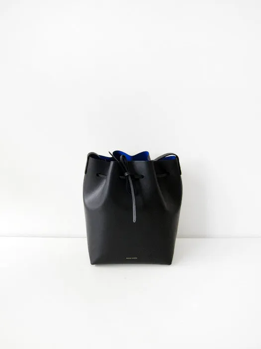 Mansur Gavriel Bucket Bag, Black/Royal