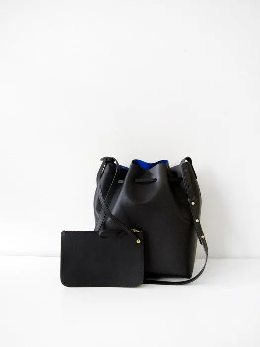 Mansur Gavriel Bucket Bag, Black/Royal