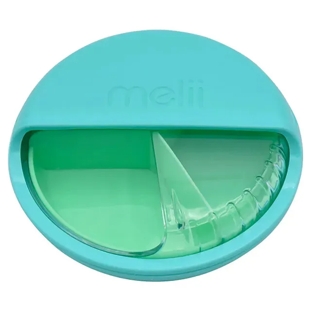 Melii Spin 3 Compartment Snack Container Turquoise