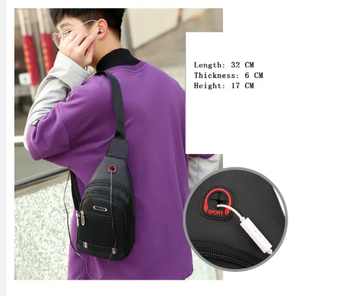 Men Waterproof Hard Wearing Outdoor Cross-Body Shoulder Leisure Bags