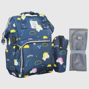 Navy Unicorn LeQueen Baby Diaper Bag