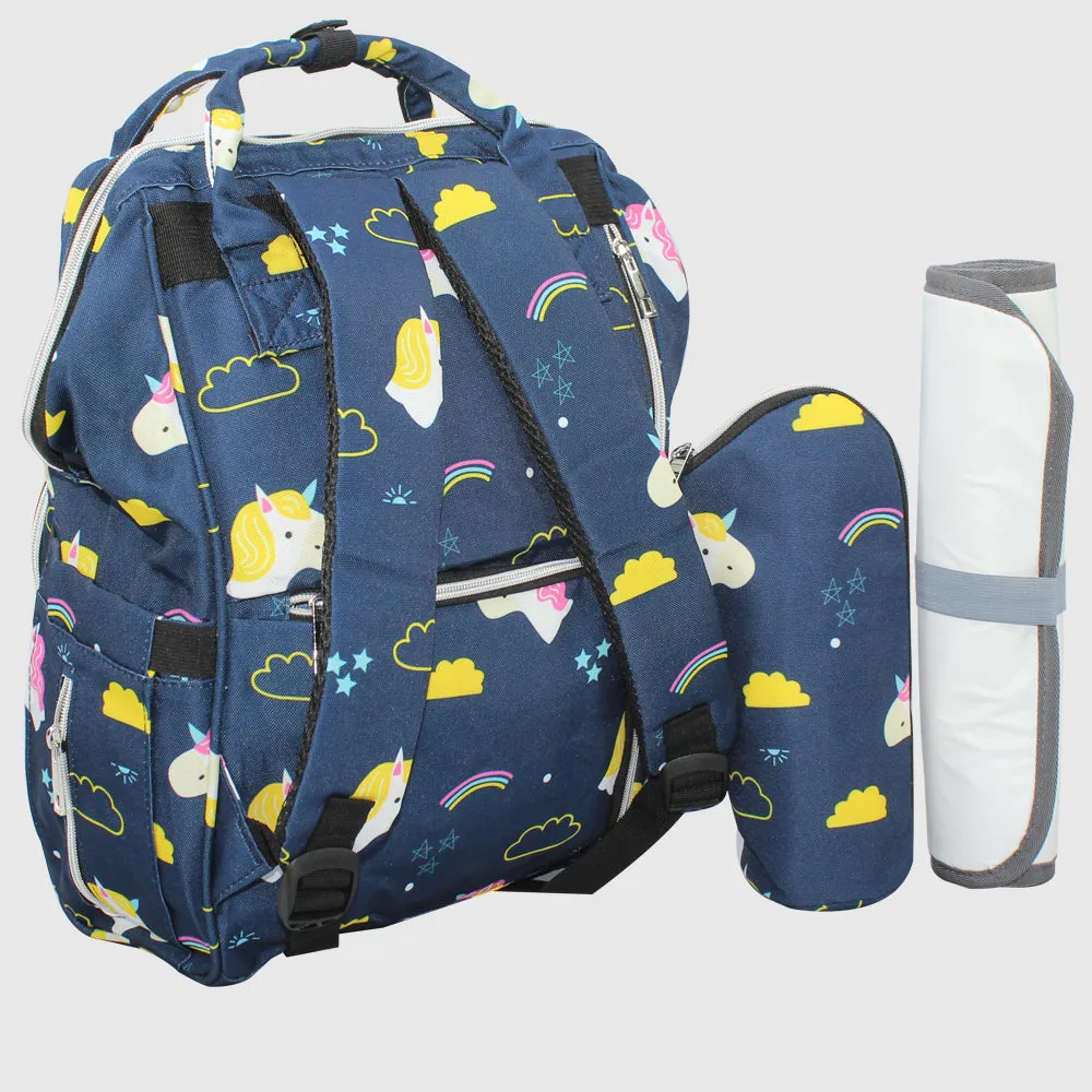 Navy Unicorn LeQueen Baby Diaper Bag