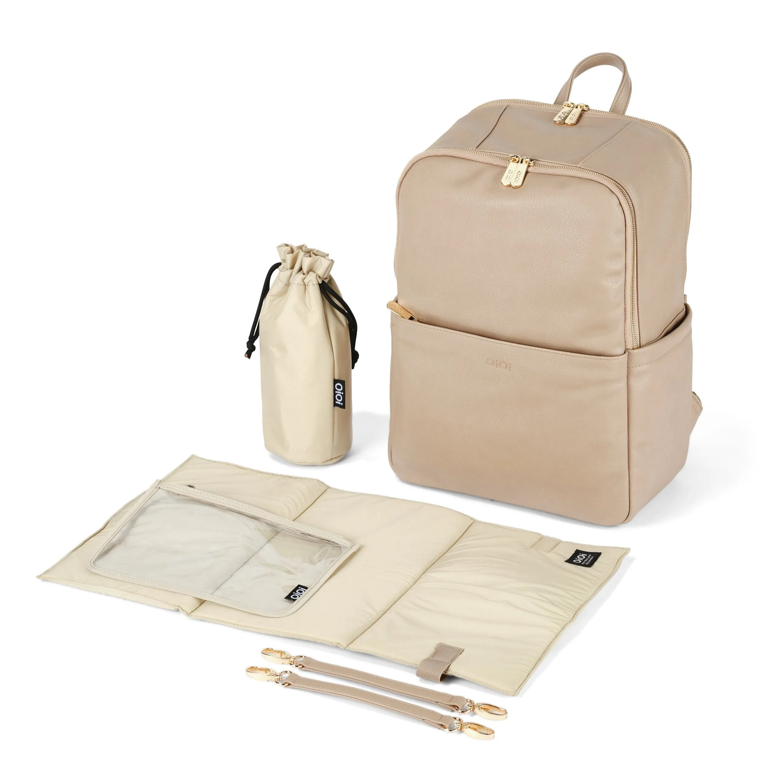 Oioi Multitasker Diaper Backpack - Oat Vegan Leather