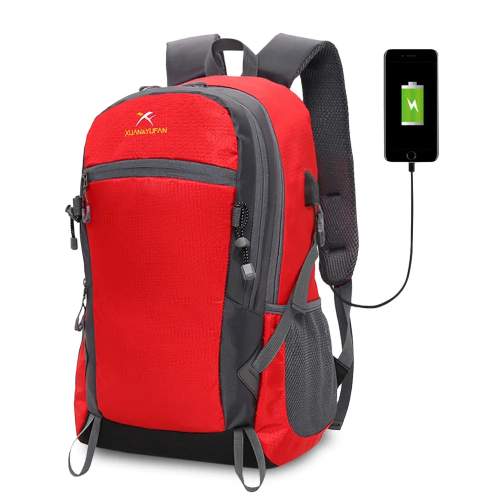 Outdoor Hiking Lightweight Travel Backpack with USB Port