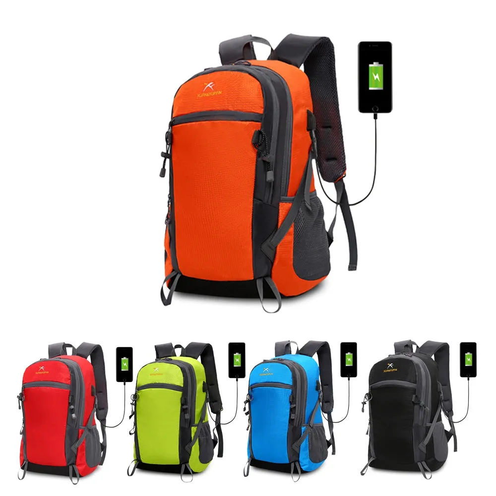 Outdoor Hiking Lightweight Travel Backpack with USB Port