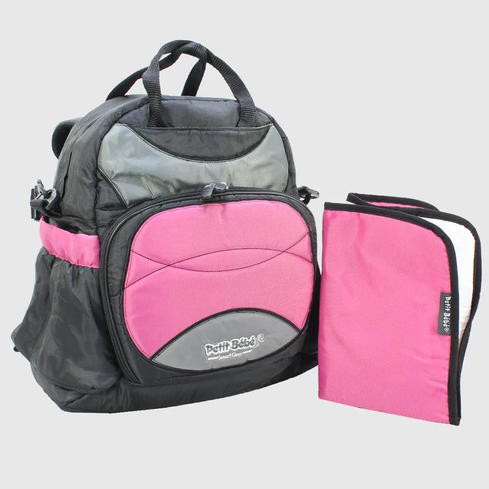 Pink Petit Bebe Smart Space Diaper Bag