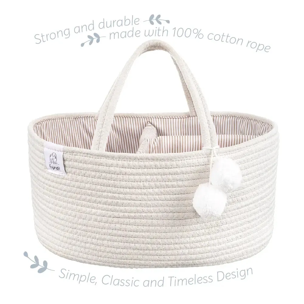 Rope Diaper Caddy - Off White