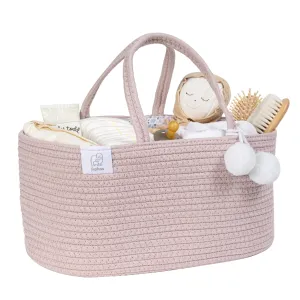 Rope Diaper Caddy - Vintage Rose