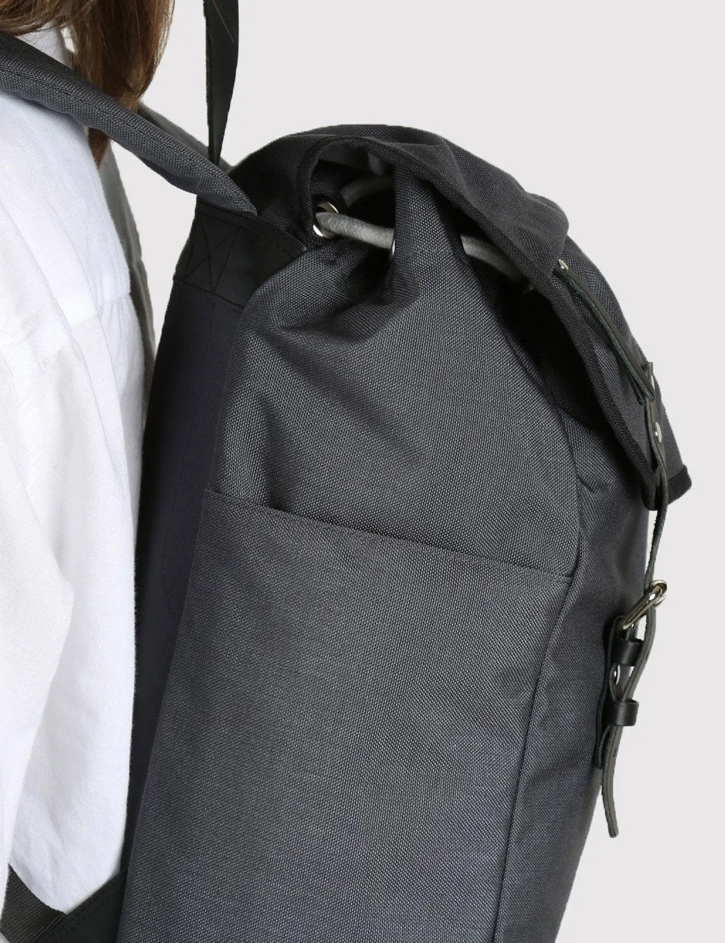 Sandqvist Hans Dark Grey Cordura Backpack - Durable & Stylish Everyday Rucksack