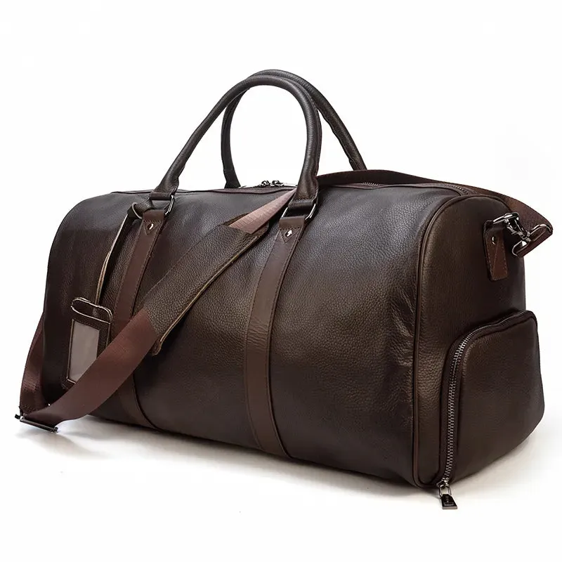 Sophistication in Travel: Newsbirds Luxury Genuine Leather Travel Bag