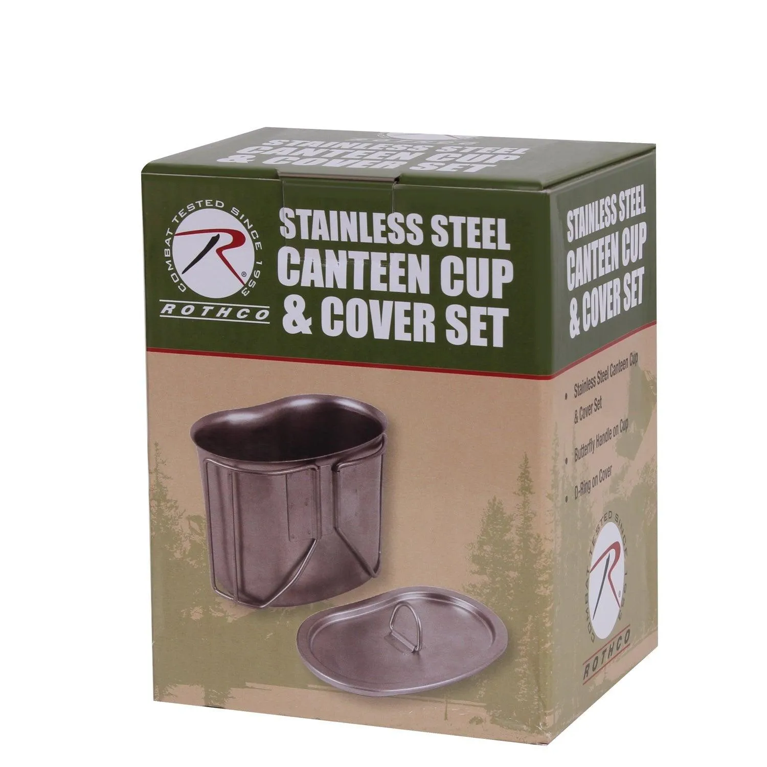 Stainless Steel Canteen Cup and Cover Set