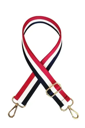 Stripe Cross Bag Strap | Navy/Red/White