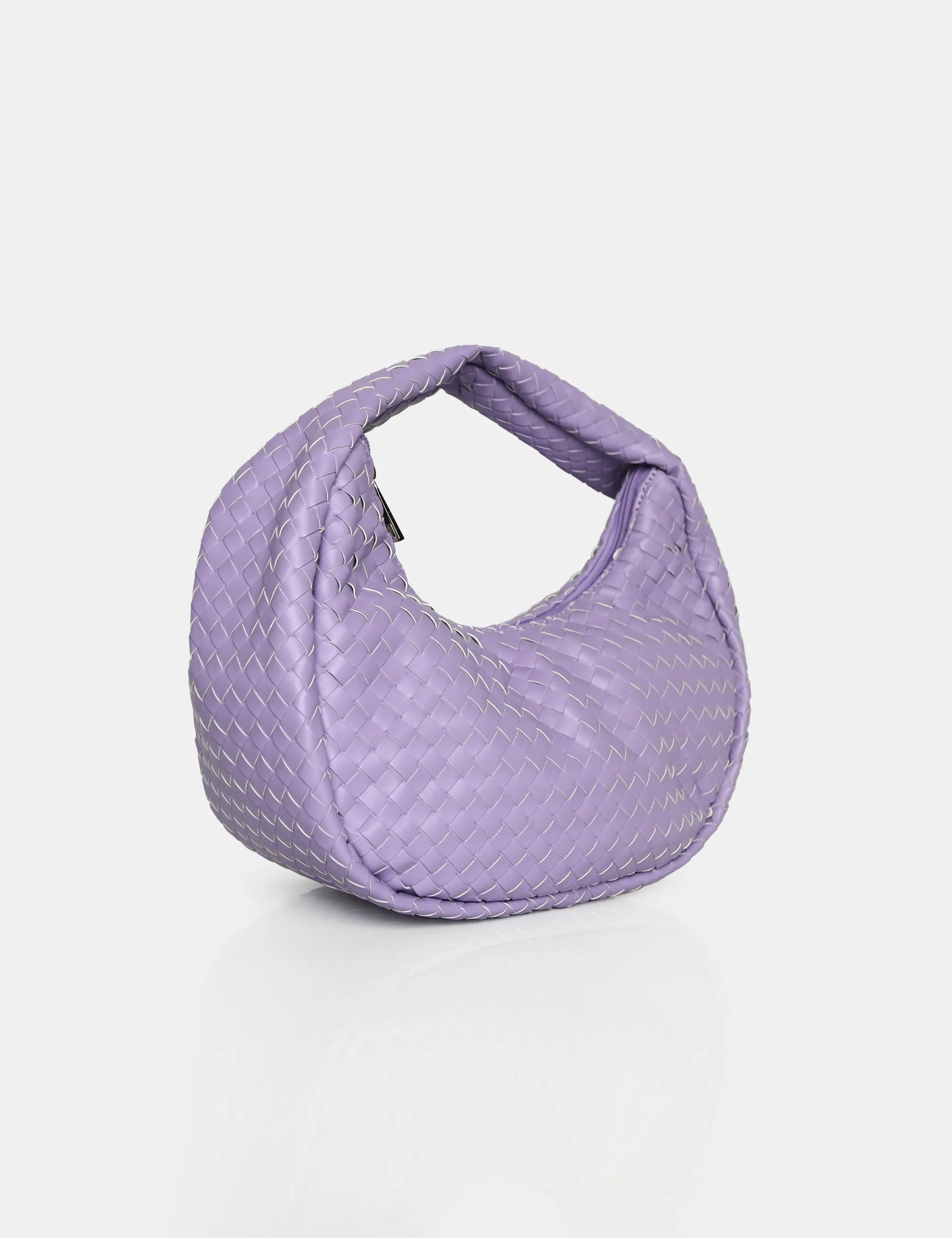 The Capsian Lilac Woven PU Grab Bag