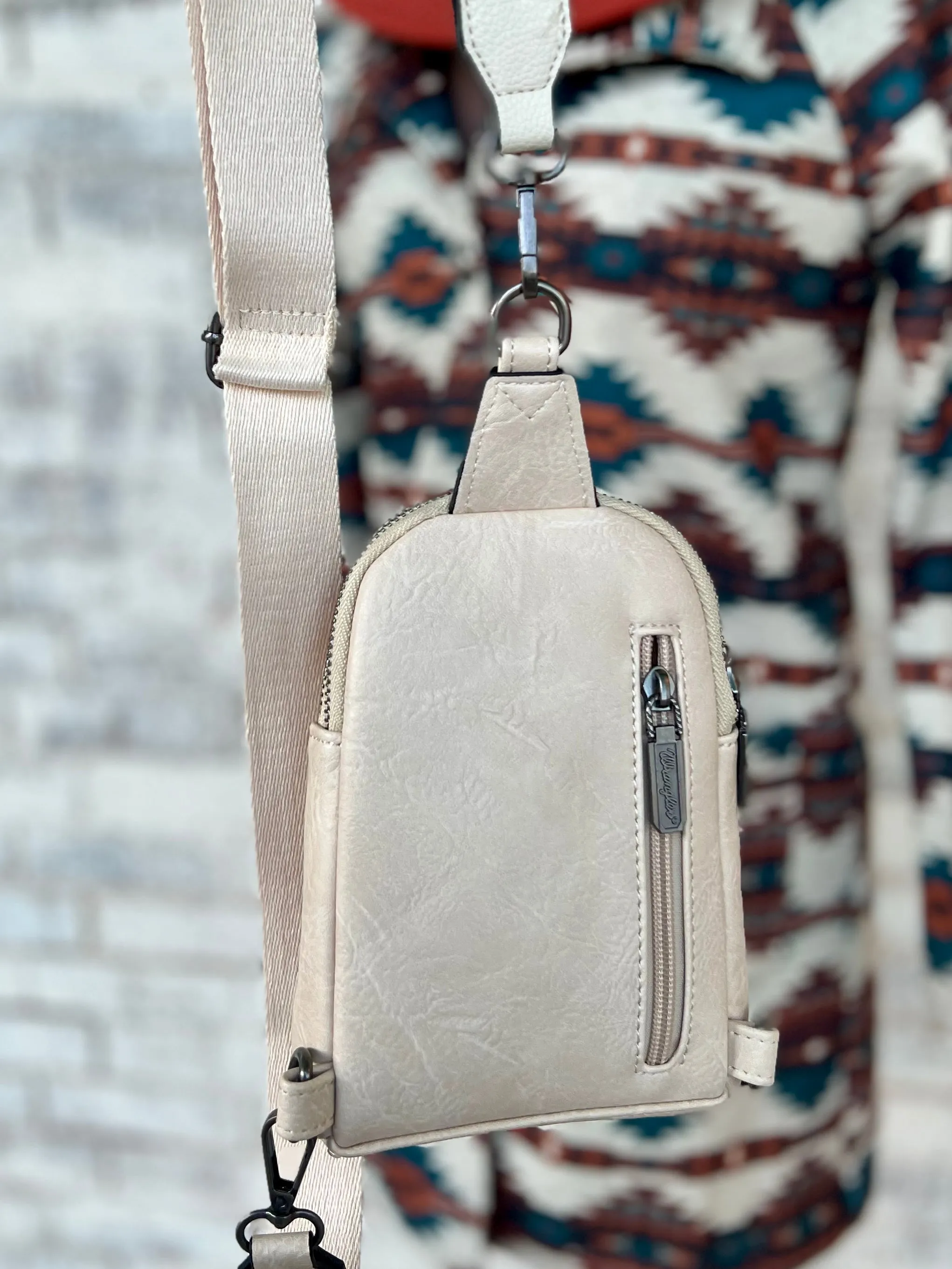 The Original Wrangler Cream Sling Back Crossbody Bag