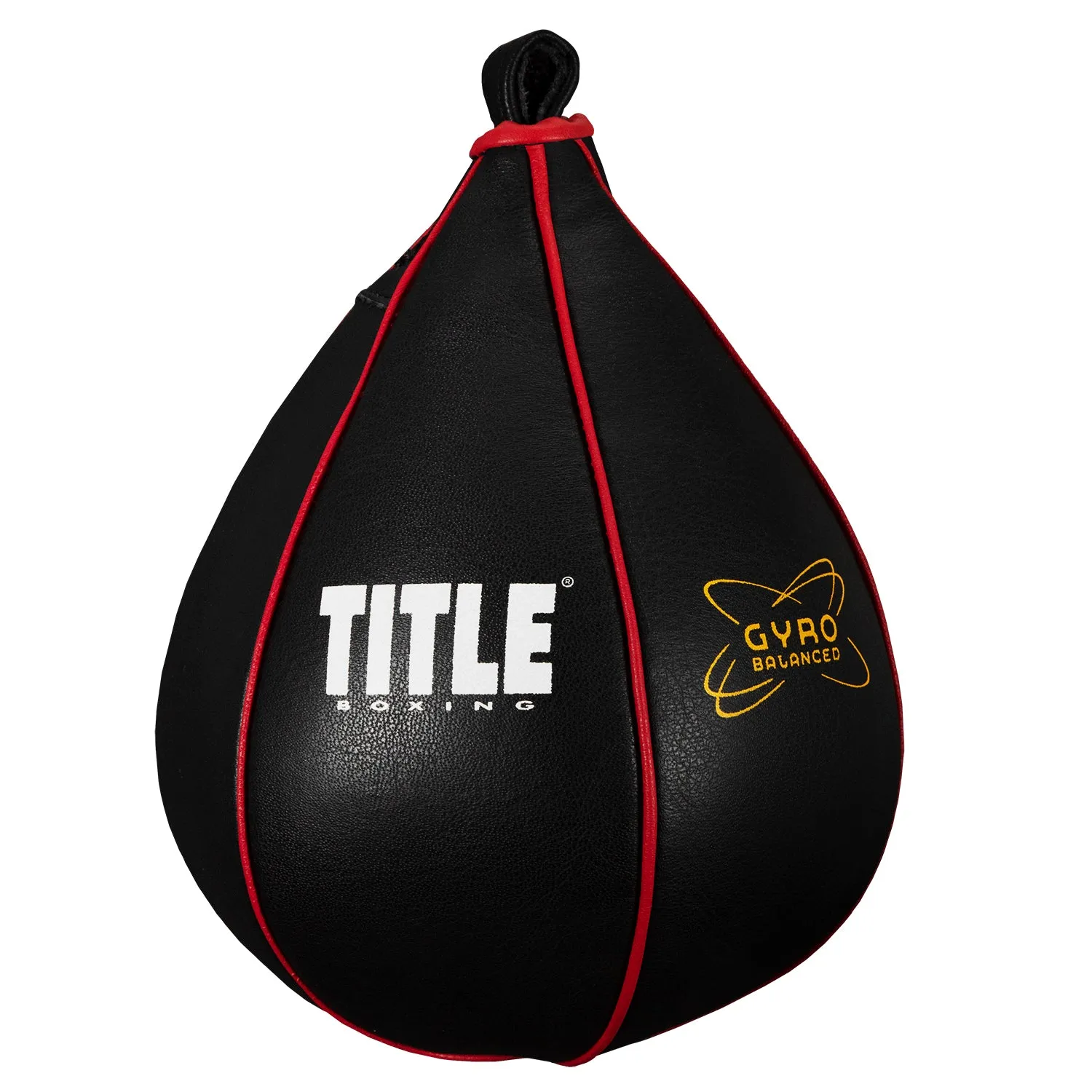 TITLE Boxing Gyro Balanced Leather Speed Bag