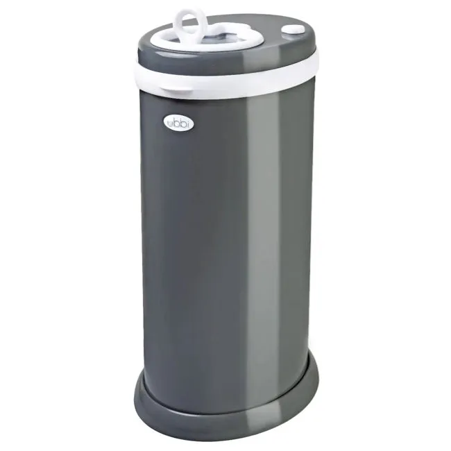 Ubbi Eco-Friendly Stainless Diaper Pail - Slate