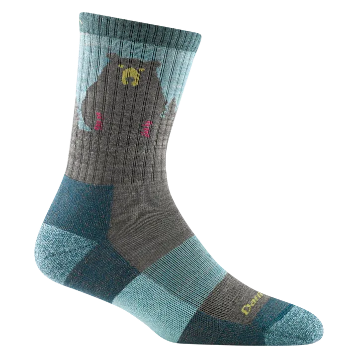 Women's Bear Town Micro Crew Lightweight Hiking Sock - Aqua